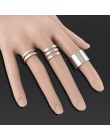 3 sztuk/zestaw moda otwarte pierścienie Midi Finger pierścionki na środek palca stos pierścienie Charms prezent na boże narodzen