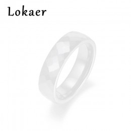Lokaer Trendy czarny & biały-Black & White do cięcia ceramiki pierścionki biżuteria klasyczne ślubne pierścionki zaręczynowe dla