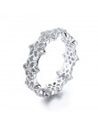 Sprzedaż BISAER hurtownie 925 Sterling Silver Daisy kwiat palec pierścionki dla kobiet moda biżuteria ślubna tani pierścień biżu