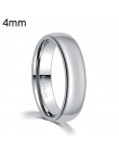 2mm/4mm/6mm polerowany srebrny tytanowy pierścień kobiety gładkie Wedding Band minimalizm proste pierścienie układania, żeński, 