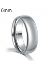 2mm/4mm/6mm polerowany srebrny tytanowy pierścień kobiety gładkie Wedding Band minimalizm proste pierścienie układania, żeński, 