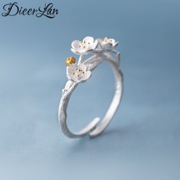 2017 New Arrivals czysta 925 Sterling Silver wesoły kwiat pierścienie dla kobiet regulowany rozmiar pierścień moda srebro biżute