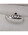 H: HYDE New Trendy regulowany trójkąt gwiazda korona serce otwarty pierścień anel feminino proste biżuteria punkowa geometryczne