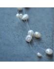 ASHIQI wielowarstwowe białe naturalny barokowy Pearl Choker naszyjnik dla kobiet prosty styl ręcznie DIY Wedding Party biżuteria