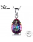 JewelryPalace 4ct prawdziwej Multicolor Rainbow ogień Mystic Topaz wisiorek gruszka czysta 925 srebro Brand New bez łańcucha