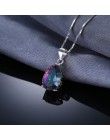 JewelryPalace 4ct prawdziwej Multicolor Rainbow ogień Mystic Topaz wisiorek gruszka czysta 925 srebro Brand New bez łańcucha