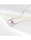 ASHIQI prawdziwe naturalna perła słodkowodna wisiorek naszyjnik dla kobiet z 925 Sterling srebrny łańcuch biżuteria