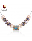 Europejski styl naturalny naszyjnik z pereł dla kobiet AAAA wysokiej jakości perła biżuteria nowe niebieskie akcesoria z 45 cm s