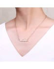 Arabski naszyjnik z tabliczki znamionowej 925 Sterling Silver Choker różowe złoto spersonalizowane nazwa wisiorek naszyjnik ślub