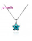 JEMMIN urocze wykwintne 925 Sterling Silver CZ wisiorek w kształcie gwiazdy naszyjnik wysokiej jakości austriackiej kryształ Big