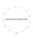 [Nimfa] 925 sterling silver biżuteria biżuteria – naturalne perły biały barokowy pearl biżuteria naszyjnik wisiorek dla kobiet x