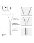 LicLiz Chic 925 Sterling srebrna belka wisiorek choker naszyjniki w stylu Punk nowy rok prezenty Fine Jewelry dla kobiet Collare