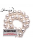Prawdziwa perła słodkowodna naszyjniki kobiety ślub, biały choker naturalny naszyjnik z pereł biżuteria ze srebra próby 925 duży