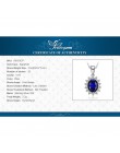 JewelryPalace 925 Sterling srebrne wisiorki naszyjnik owalny księżniczka Diana William wisiorek niebieski szafirowy wisiorek bez