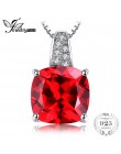 JewelryPalace 925 Sterling Silver 4.9ct sztuczny czerwony rubin wisiorek naszyjniki dla kobiet zaręczyny ślub biżuteria bez łańc