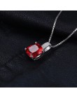 JewelryPalace 925 Sterling Silver 4.9ct sztuczny czerwony rubin wisiorek naszyjniki dla kobiet zaręczyny ślub biżuteria bez łańc