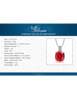 JewelryPalace 925 Sterling Silver 4.9ct sztuczny czerwony rubin wisiorek naszyjniki dla kobiet zaręczyny ślub biżuteria bez łańc