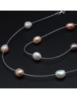 Oryginalna słodkowodne perły bransoletka wielowarstwowy długi naszyjnik z pereł kobieta, ślub modny naturalny naszyjnik z pereł 
