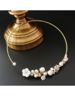 GLSEEVO naturalne wody słodkiej perła baroku Choker naszyjnik prezenty dla kobiet muszla kwiat naszyjniki niestandardowe luksuso