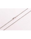 Klasyczny łańcuch podstawowy 100% 925 Sterling Silver karabińczyk regulowany naszyjnik łańcuch biżuteria dla kobiet 45 cm