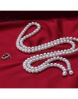 Hodowlane prawdziwe długi naszyjnik z pereł 100% prawdziwa perła słodkowodna naszyjnik moda biżuteria na prezent gorąca sprzedaż