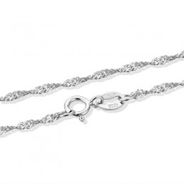 35 cm-80 cm cienkie 925 Sterling Silver Twisted singapur wody fala łańcucha Link naszyjniki kobiety dziewczyny dzieci dziecko bi