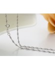 35 cm-80 cm cienkie 925 Sterling Silver Twisted singapur wody fala łańcucha Link naszyjniki kobiety dziewczyny dzieci dziecko bi