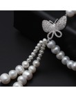 Naszyjnik z pereł słodkowodnych biżuteria ze srebra próby 925, prawdziwa perła festiwal naszyjnik kobiety biżuteria z frędzlami 