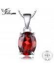 JewelryPalace owalne 2.5ct naturalny granat Birthstone wisiorek 925 Sterling srebrne wisiorki naszyjniki bez łańcuch Fine Jewelr