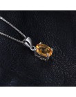 JewelryPalace owalne 1.7ct naturalny cytryn Birthstone pasjans wisiorek 925 Sterling srebrne wisiorki naszyjniki nie zawiera łań