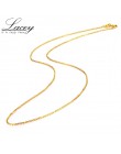 Oryginalne 18 K biały żółty złoty łańcuch naszyjnik wisiorek 18 cali au750 biżuteria naszyjnik kobiet grzywny prezent