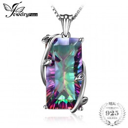 JewelryPalace 16ct naturalny ogień Rainbow Mystic Topaz naszyjnik z amuletem 925 Sterling Silver biżuteria nie zawiera łańcucha