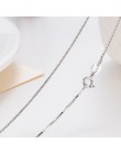 UMCHO klasyczny łańcuch podstawowy 100% prawdziwa 925 Sterling Silver karabińczyk regulowany naszyjnik łańcuch biżuteria dla kob