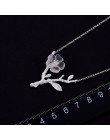 Lotus zabawy majątek 925 Sterling Silver ręcznie projektant biżuterii kwiat w deszczu naszyjnik z wisiorek dla kobiet Collier