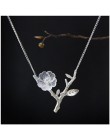 Lotus zabawy majątek 925 Sterling Silver ręcznie projektant biżuterii kwiat w deszczu naszyjnik z wisiorek dla kobiet Collier