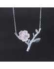 Lotus zabawy majątek 925 Sterling Silver ręcznie projektant biżuterii kwiat w deszczu naszyjnik z wisiorek dla kobiet Collier