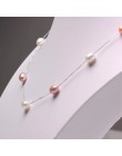 ZHBORUINI grzywny naszyjnik z pereł 925 perła z polerowanego srebra biżuteria naturalna perła słodkowodna Choker wisiorki biżute