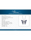 JewelryPalace Butterfly utworzono niebieski Spinel wisiorek oryginalna 925 Sterling srebrne wisiorki naszyjniki cyrkonia bez łań