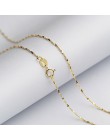 Starry genialny 1.2 MM Sterling srebrny łańcuch stałe 925 włochy naszyjnik 16 i 18 cali biały/różowy/żółty złoty kolor