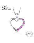 JewelryPalace stworzył różowe Sapphire serce wisiorek oryginalna 925 Sterling srebrne wisiorki naszyjniki biżuteria ślubna bez ł