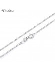 Włochy Made Slim 925 Sterling Silver Figaro łańcuchy Choker naszyjnik kobiety biżuteria kolye collier collares naszyjnik collane