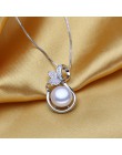 FENASY naturalne perły S925 Sterling srebrny liść naszyjnik dla kobiet czeski roślin Trendy cyrkonia naszyjnik cz prezent urodzi