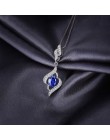 JewelryPalace 1.95ct utworzono niebieski Sapphire 925 Sterling Silver wisiorek naszyjnik nie zawiera łańcuch urok dla kobiet