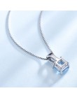 UMCHO eleganckie wisiorki majątek 925 Sterling Silver biżuteria utworzono niebo niebieski Topaz naszyjnik na ślub biżuteria dla 