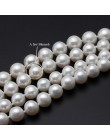 Prefact okrągły naszyjnik z pereł biżuteria ze srebra próby 925, ślub biały pearl choker naszyjnik dla kobiet, biżuteria – natur