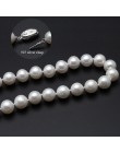 Prefact okrągły naszyjnik z pereł biżuteria ze srebra próby 925, ślub biały pearl choker naszyjnik dla kobiet, biżuteria – natur