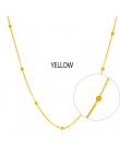 18 k czystego złota naszyjnik biały żółty Rose Chain koraliki dla kobiet dziewczyna prezent biżuterii nowy gorący bubel udogodni