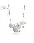 LAMOON 2018 nowy 2 kolory 4 małe ryby S925 wisiorek naszyjnik 925-Sterling-Silver Fine Jewelry dla kobiet ślub LMNY013