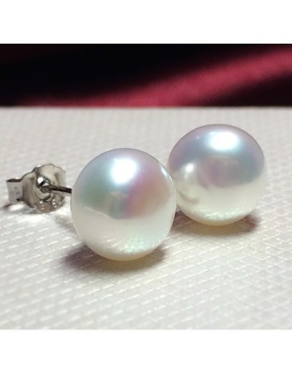 Barokowy tylko 100% prawdziwa perła słodkowodna biały różowy fioletowy niebieski srebrny stadniny kolczyki moda biżuteria dla ko