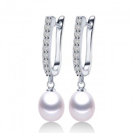 Najlepsza sprzedaż naturalne kolczyki z perłami, fashion925 srebro biżuteria, kobiety dynda spadek kolczyki na ślub/Party 3 kolo